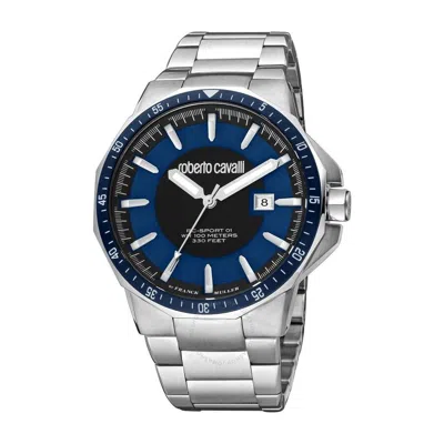 Roberto Cavalli Fashion Watch Quartz Blue Dial Men's Watch Rv1g182m0061