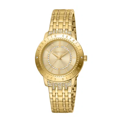 Roberto Cavalli Fashion Watch Quartz Champagne Dial Ladies Watch Rc5l030m0055 In Champagne / Gold Tone / Yellow