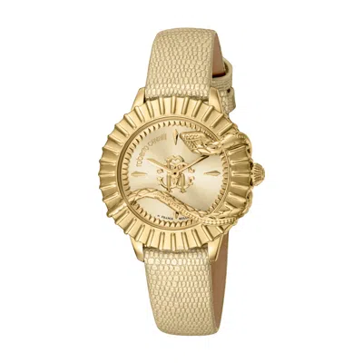 Roberto Cavalli Fashion Watch Quartz Champagne Dial Ladies Watch Rv1l213l0021 In Champagne / Gold Tone / Yellow