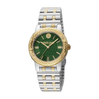 Roberto Cavalli Fashion Watch Quartz Green Dial Ladies Watch Rc5l033m0095 In Two Tone  / Gold Tone / Green / Yellow