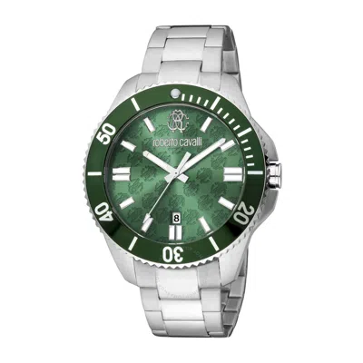 Roberto Cavalli Men's 44mm Stainless Steel Bracelet Watch In Dark Green