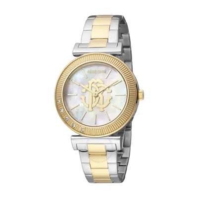 Roberto Cavalli Fashion Watch Quartz Ladies Watch Rc5l004m0085 In Two Tone  / Gold Tone / Mop / Mother Of Pearl / Yellow