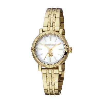 Roberto Cavalli Fashion Watch Quartz Ladies Watch Rc5l019m0075 In Gold Tone / Mother Of Pearl / Yellow