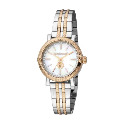 Roberto Cavalli Fashion Watch Quartz Ladies Watch Rc5l019m0105 In Two Tone  / Gold Tone / Mop / Mother Of Pearl / Rose / Rose Gold Tone