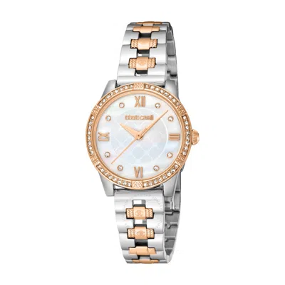 Roberto Cavalli Fashion Watch Quartz Ladies Watch Rc5l032m0105 In Two Tone  / Gold Tone / Mop / Mother Of Pearl / Rose / Rose Gold Tone