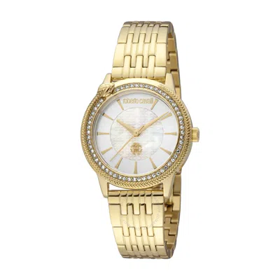 Roberto Cavalli Fashion Watch Quartz Ladies Watch Rc5l037m0055 In Gold Tone / Mop / Mother Of Pearl / Yellow