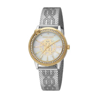 Roberto Cavalli Fashion Watch Quartz Ladies Watch Rc5l037m1055 In Gold Tone / Mop / Mother Of Pearl / Yellow