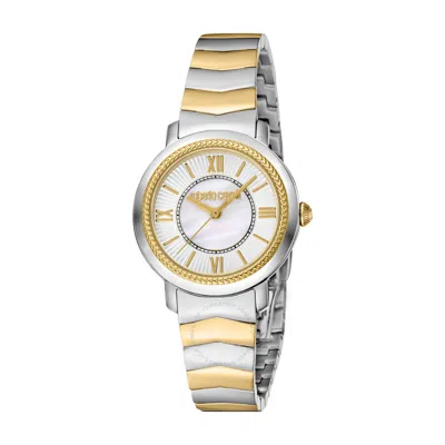 Roberto Cavalli Fashion Watch Quartz Ladies Watch Rc5l056m0085 In Two Tone  / Gold Tone / Mop / Mother Of Pearl / Yellow