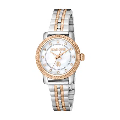 Roberto Cavalli Fashion Watch Quartz Ladies Watch Rc5l058m0095 In Two Tone  / Gold Tone / Mop / Mother Of Pearl / Rose / Rose Gold Tone