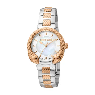 Roberto Cavalli Fashion Watch Quartz Ladies Watch Rv1l190m0081 In Two Tone  / Gold Tone / Mop / Mother Of Pearl / Rose / Rose Gold Tone