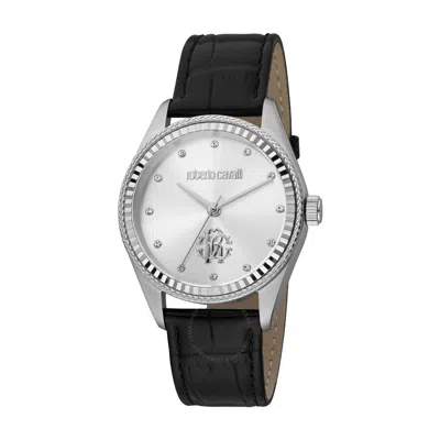 Roberto Cavalli Fashion Watch Quartz Silver Dial Ladies Watch Rc5l017l0015 In Black / Silver