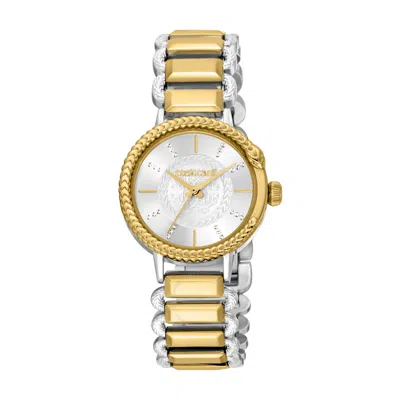 Roberto Cavalli Fashion Watch Quartz Silver Dial Ladies Watch Rc5l020m0085 In Two Tone  / Gold Tone / Silver / Yellow