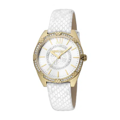 Roberto Cavalli Fashion Watch Quartz Silver Dial Ladies Watch Rc5l021l0025 In Gold Tone / Silver / White / Yellow