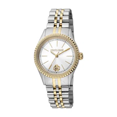 Roberto Cavalli Fashion Watch Quartz Silver Dial Ladies Watch Rc5l024m0085 In Two Tone  / Gold Tone / Silver / Yellow