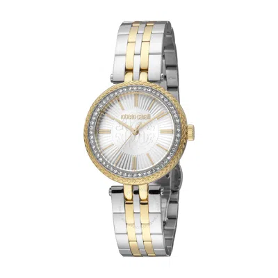 Roberto Cavalli Fashion Watch Quartz Silver Dial Ladies Watch Rc5l031m0085 In Two Tone  / Gold Tone / Silver / Yellow