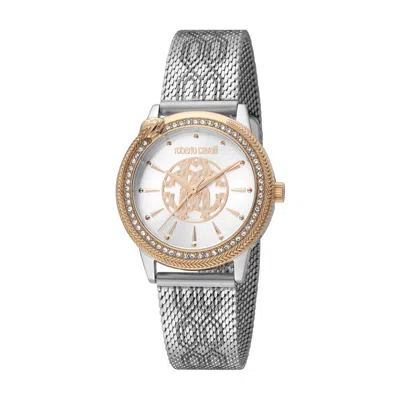 Roberto Cavalli Fashion Watch Quartz Silver Dial Ladies Watch Rc5l037m1065 In Gold Tone / Rose / Rose Gold Tone / Silver