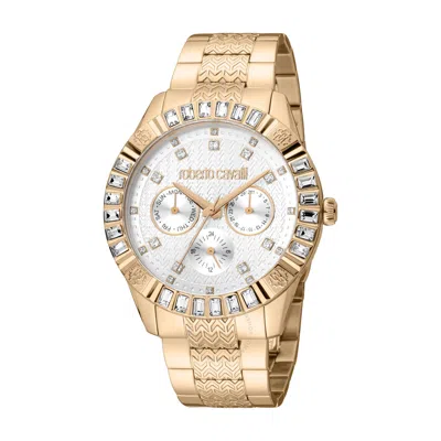 Roberto Cavalli Fashion Watch Quartz Silver Dial Ladies Watch Rc5l041m0085 In Gold Tone / Rose / Rose Gold Tone / Silver