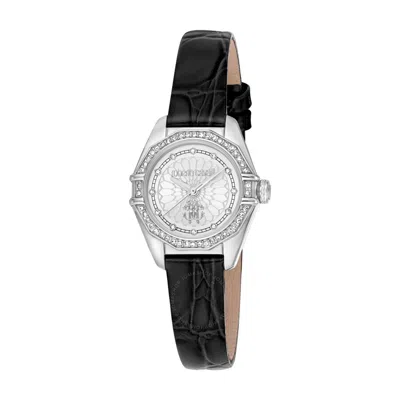 Roberto Cavalli Fashion Watch Quartz Silver Dial Ladies Watch Rc5l054l0015 In Black / Silver