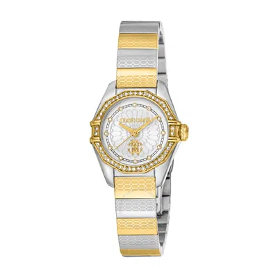 Roberto Cavalli Fashion Watch Quartz Silver Dial Ladies Watch Rc5l054m0085 In Two Tone  / Gold Tone / Silver / Yellow