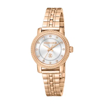 Roberto Cavalli Fashion Watch Quartz Silver Dial Ladies Watch Rc5l058m0065 In Gold Tone / Rose / Rose Gold Tone / Silver