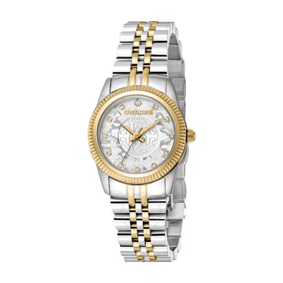 Roberto Cavalli Fashion Watch Quartz Silver Dial Ladies Watch Rc5l074m0085 In Two Tone  / Gold Tone / Silver / Yellow