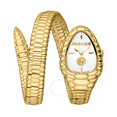 Roberto Cavalli Fashion Watch Quartz Silver Dial Ladies Watch Rv1l187m0031 In Gold Tone / Silver / Yellow
