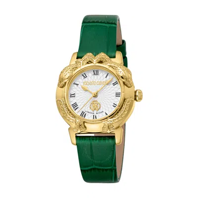 Roberto Cavalli Fashion Watch Quartz Silver Dial Ladies Watch Rv1l227l0021 In Gold Tone / Green / Silver / Yellow
