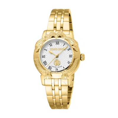 Roberto Cavalli Fashion Watch Quartz Silver Dial Ladies Watch Rv1l227m0051 In Gold Tone / Silver / Yellow