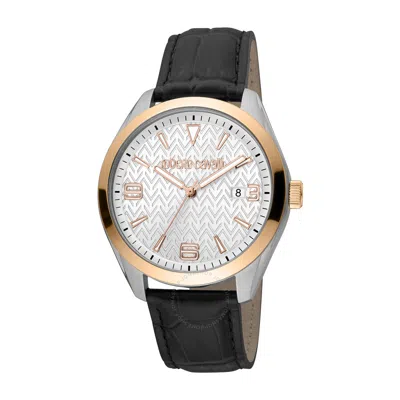 Roberto Cavalli Fashion Watch Quartz Silver Dial Men's Watch Rc5g048l0035 In Black / Gold Tone / Rose / Rose Gold Tone / Silver