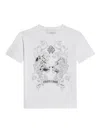 Roberto Cavalli Feline-print Crest T-shirt In White