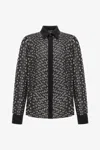 Roberto Cavalli Fil Coupé Lurex Shirt In Black