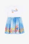 Roberto Cavalli Fish-print T-shirt Dress In Light Blue