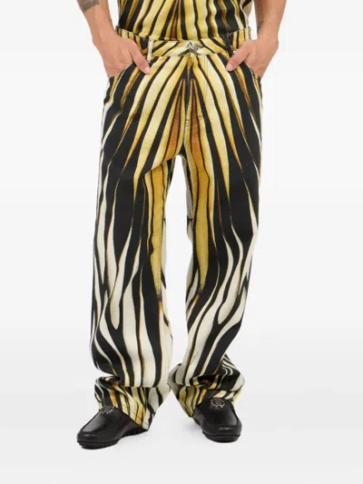 ROBERTO CAVALLI FLAME-PRINT TROUSERS