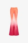 Roberto Cavalli Mid-rise Ombre Flare Jeans In Fuchsia