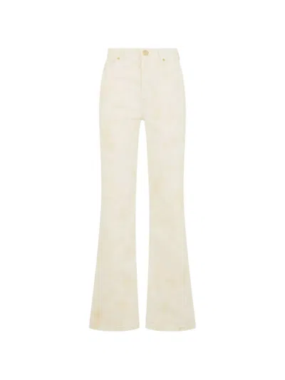 Roberto Cavalli Flared Jeans In Gold