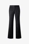 Roberto Cavalli Flared Pants With Tiger Skin Pattern In Black