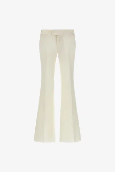 Roberto Cavalli Flared Trousers In White