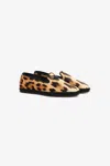 Roberto Cavalli Flat Loafers In Cheetah Skin In Brown