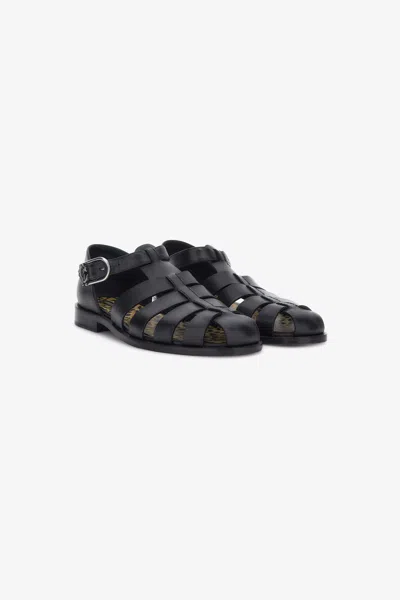 Roberto Cavalli Flat Sandals In Black