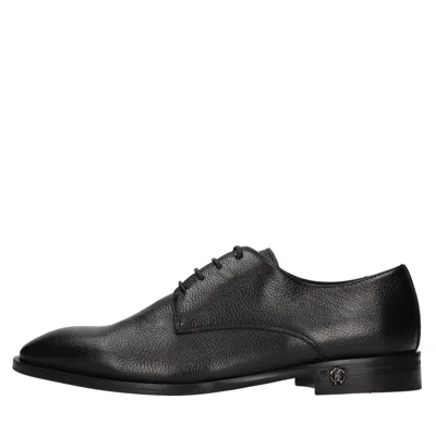 Roberto Cavalli Man Lace-up Shoes Black Size 7.5 Leather