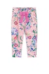 Roberto Cavalli Floral And Leopard-print Trousers In Pink