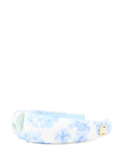 Roberto Cavalli Floral Appliqué Headband In Gold