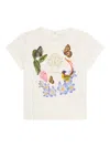 Roberto Cavalli Floral-bird Print T-shirt In White