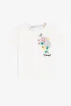 Roberto Cavalli Floral-embroidered Cotton T-shirt In White