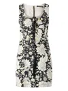 Roberto Cavalli Mini Dress With All-over Floral Print In Black