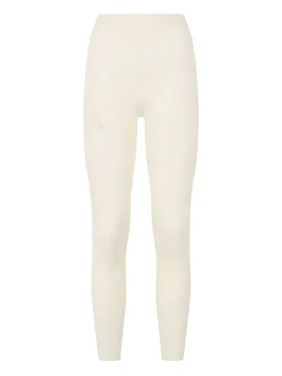 Roberto Cavalli Floral Leggings In Neutrals