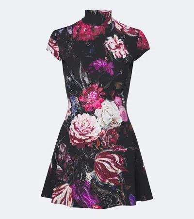 Roberto Cavalli Floral Minidress In Multi
