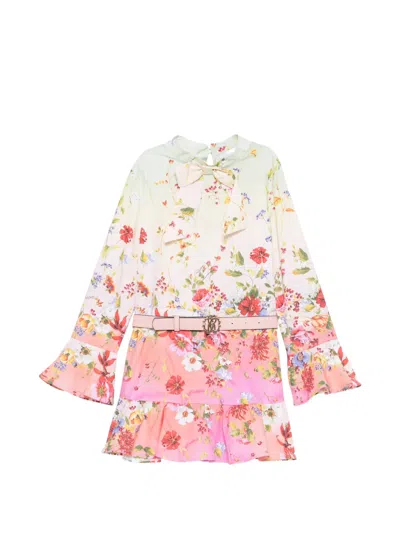 Roberto Cavalli Kids' Floral-print Dress In Multi
