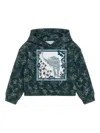 Roberto Cavalli Floral Print Hooded Sweatshirt In Multi