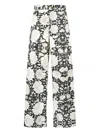 Roberto Cavalli Pants With All-over Floral Print In Multi